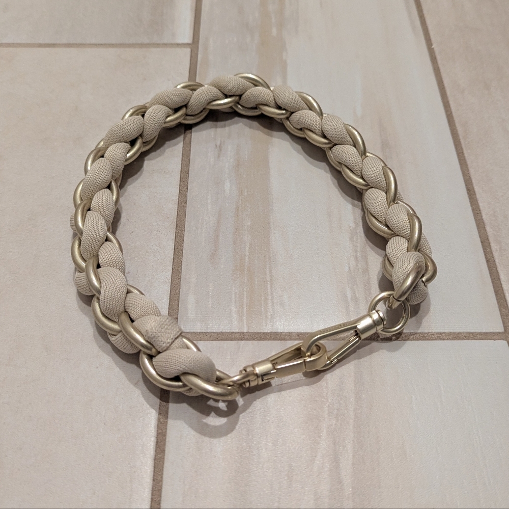 Rothy's Shoulder Strap Braided Chain White Cream Gold